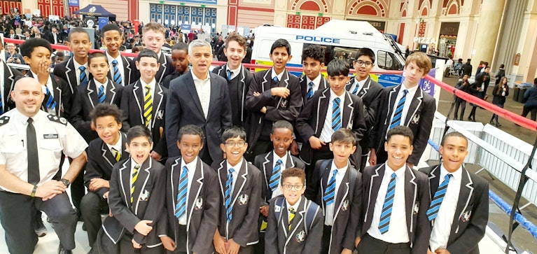 School children in uniform